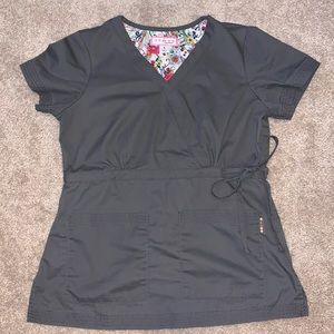 Koi Women’s Grey Scrub Top